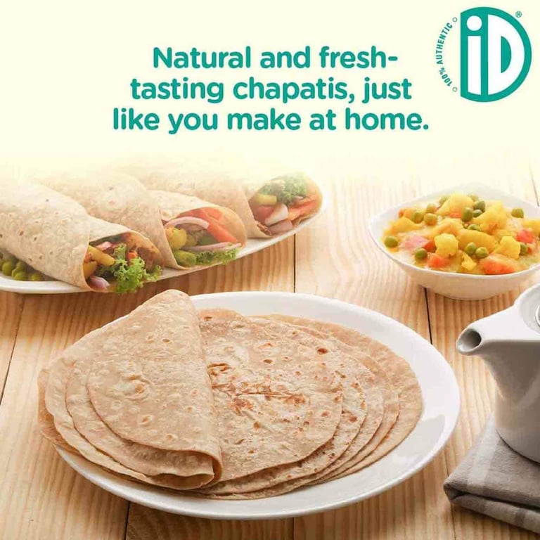 iD Frozen Whole Wheat Chapatti 390g