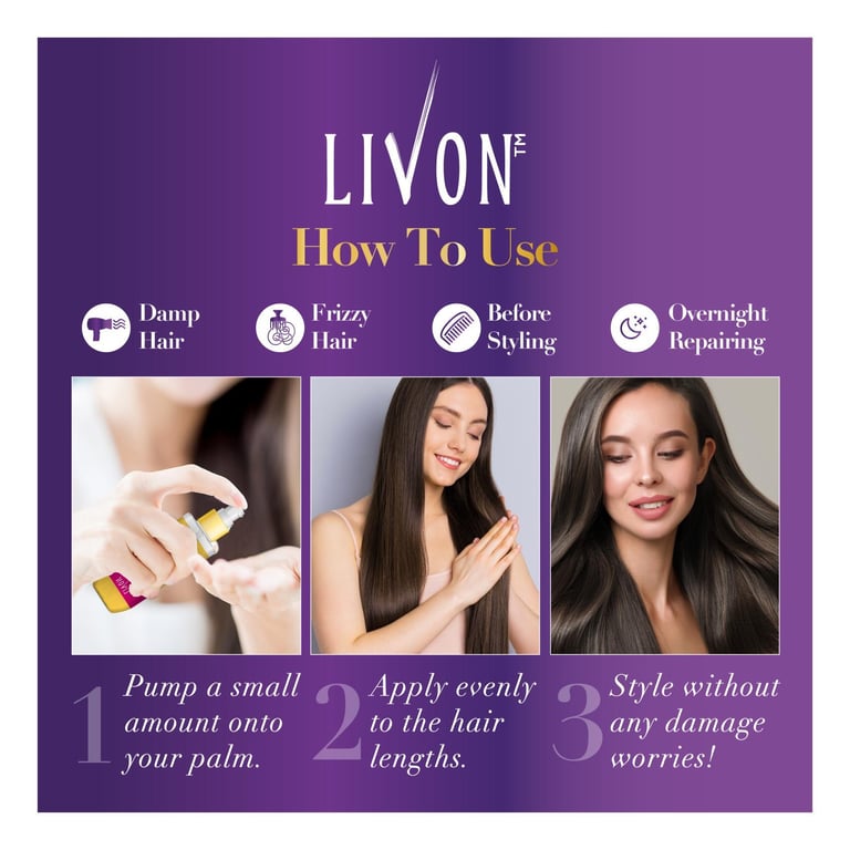 Livon Keratin and Biotin Hair Shine Oil 100ml