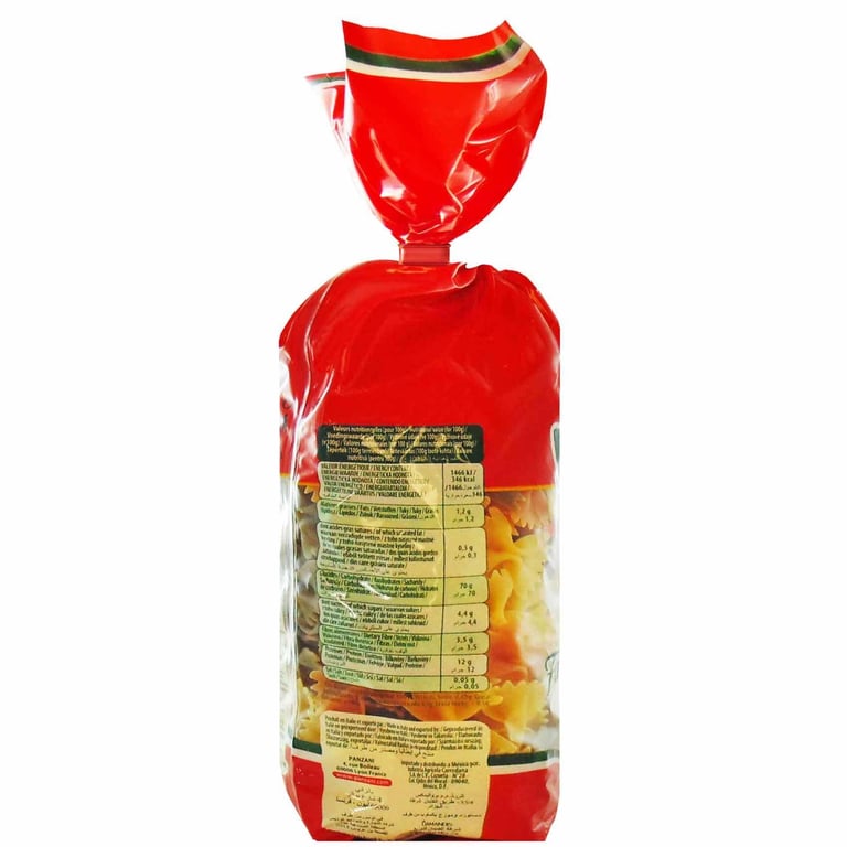 Panzani Farfalle Tricolore Pasta 500g