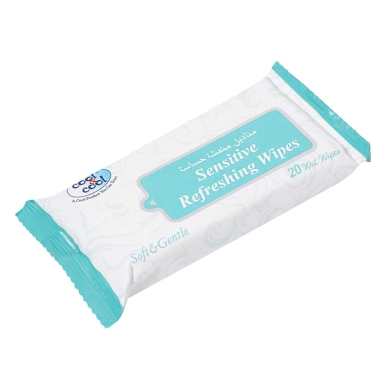 Cool &amp; Cool Sensitive Refreshing 20 Wet Wipes