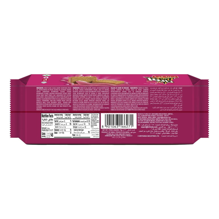 Britannia Tiger Kreemz Strawberry Flavoured Sandwich Biscuits 75g