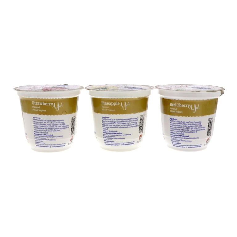 Al Rawabi Mixed Fruit Yoghurt 130g Pack of 6