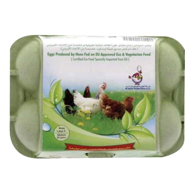 Al Jazira Eco &amp; Vegetarian Fed Eggs 6 PCS