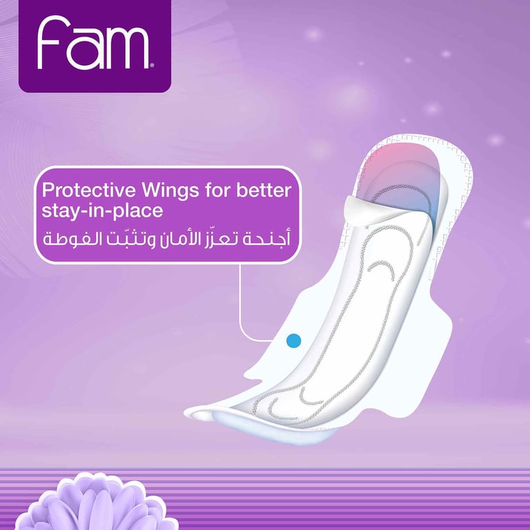 Fam  Sanitary Pads Maxi Folded with Wings  Super 30 pads