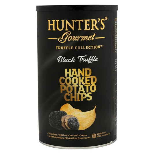 Hunters Gourmet Hand Cooked Black Truffle Potato Chips 150g