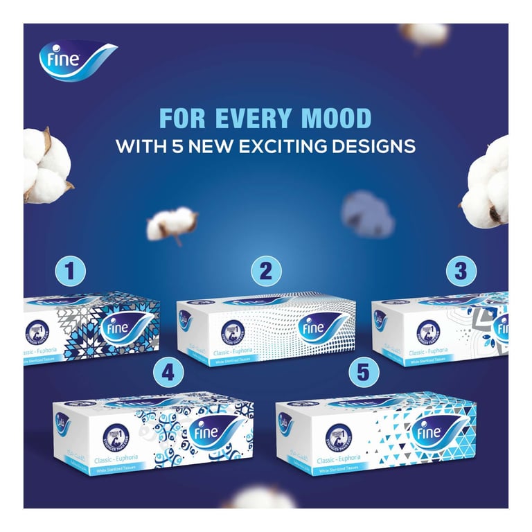 Fine Facial Tissue 130 Sheets X 2 Ply Pack Of 7 + 3 Free  Packs Classic Variety &nbsp;