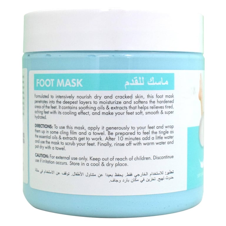 Cosmo Happy Feet Nourishing Foot Mask With Refreshing Peppermint Blue 625g