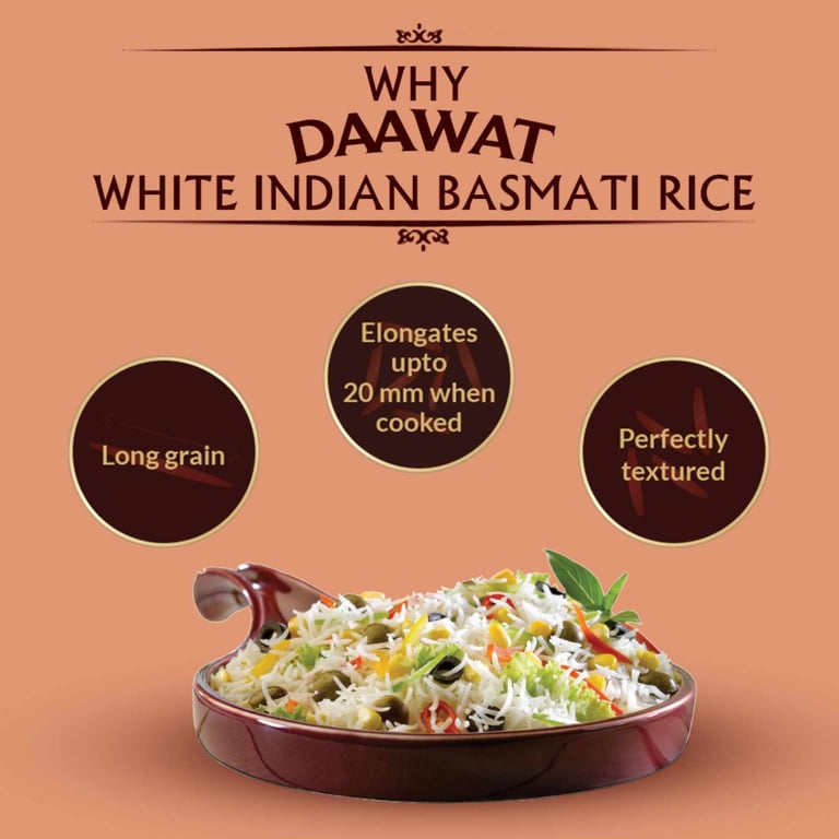 Daawat White Indian Basmati Rice 1kg