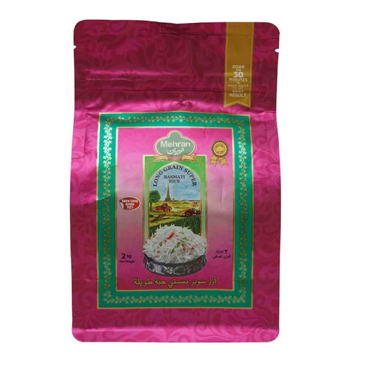 Mehran Long Grain Super Basmati Rice 2kg