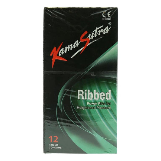 Kamasutra Ribbed Condom Clear 12 PCS