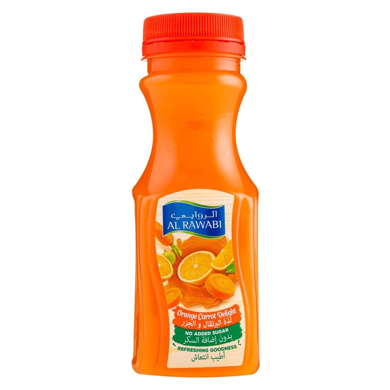 Al Rawabi No Added Sugar Orange And Carrot Delight Juice 200ml