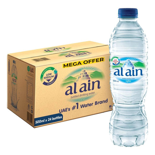 Al Ain Low Sodium Bottled Drinking Water 500ml Pack of 24