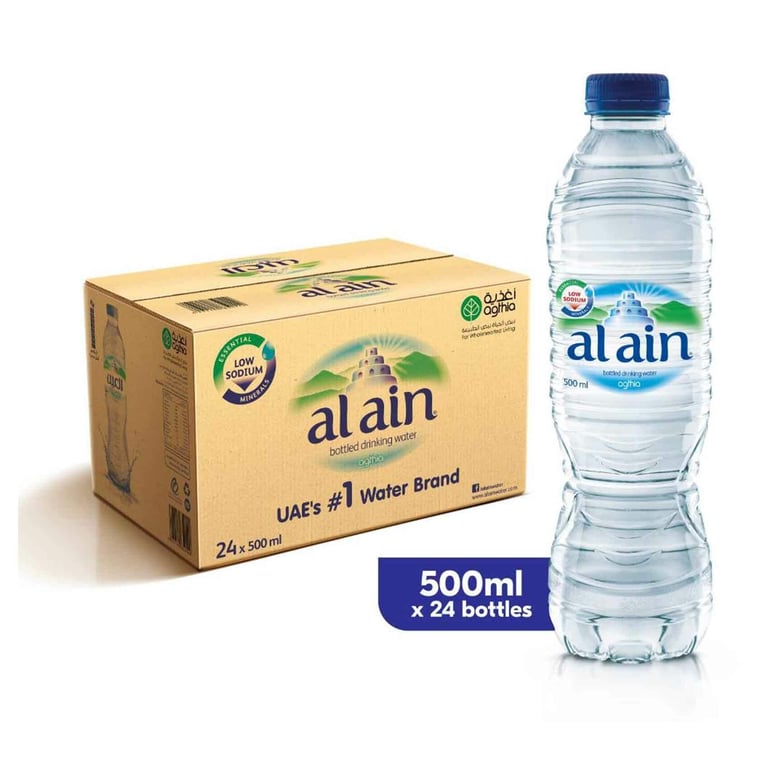 Al Ain Low Sodium Bottled Drinking Water 500ml Pack of 24