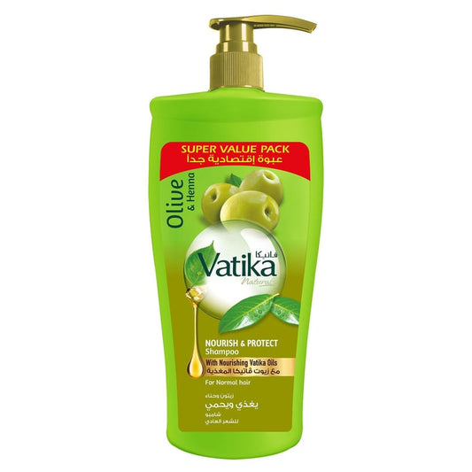 Vatika Naturals Nourish and Protect Shampoo  Enriched with Olive and Henna  For Normal Hair  700ml