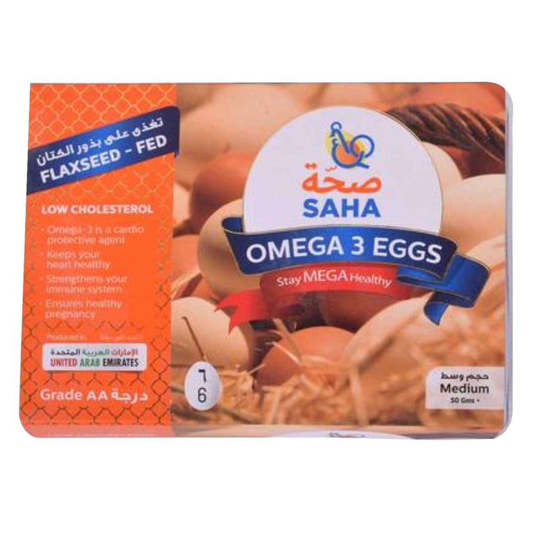 Saha Omega 3 Medium Eggs 6 PCS