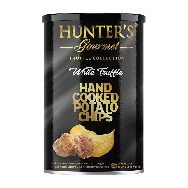 Hunters Gourmet Truffle Collection White Truffle Hand Cooked Potato Chips 150g