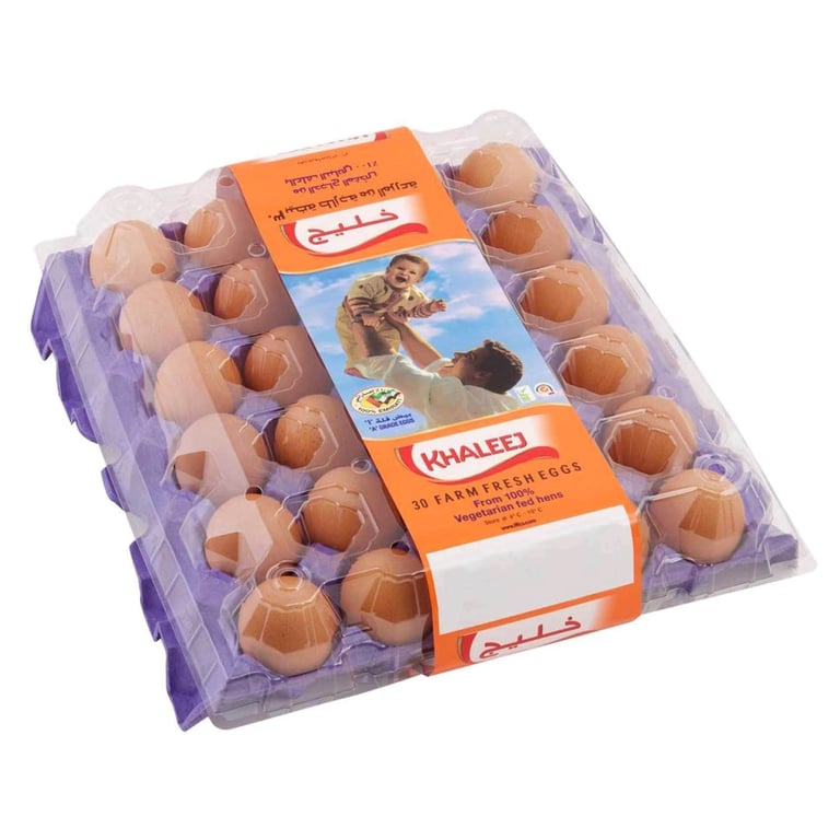 Khaleej Farm Fresh Medium Brown Eggs 30 PCS