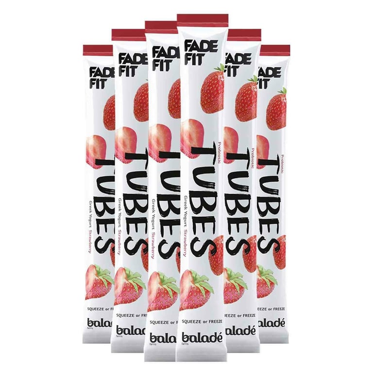 Balade Fade Fit Strawberry Greek Yoghurt Tubes 40g Pack of 6