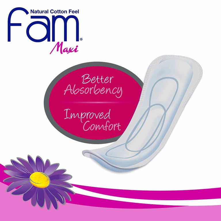 Fam Maxi Sanitary Pad without Wings Super 40 Pads