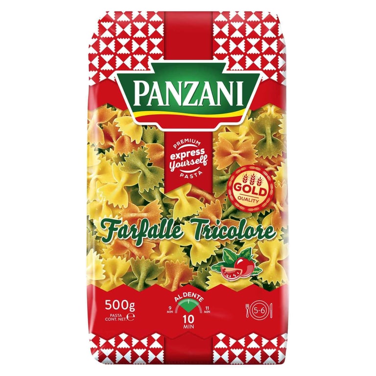 Panzani Farfalle Tricolore Pasta 500g