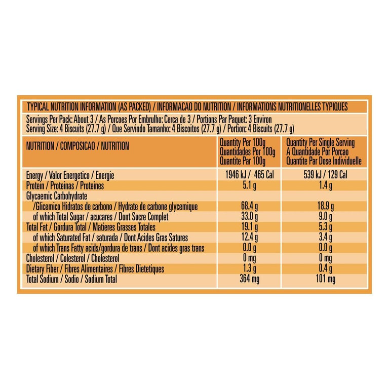 Tiffany Mango Flavoured Cream Biscuits 90g