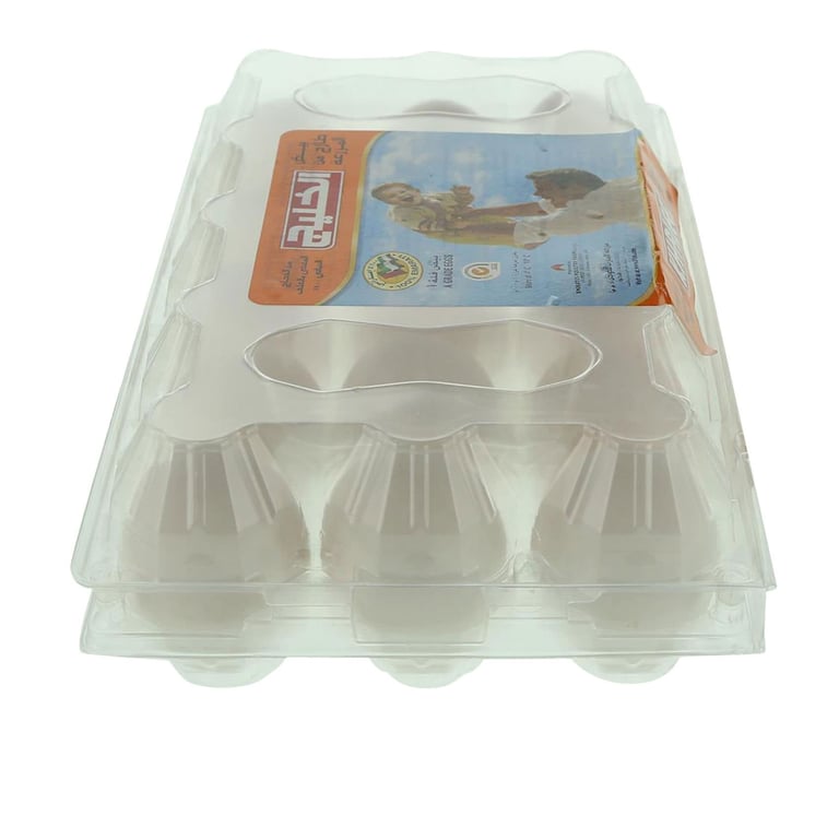 Khaleej Farm Fresh Medium White Eggs 15 PCS