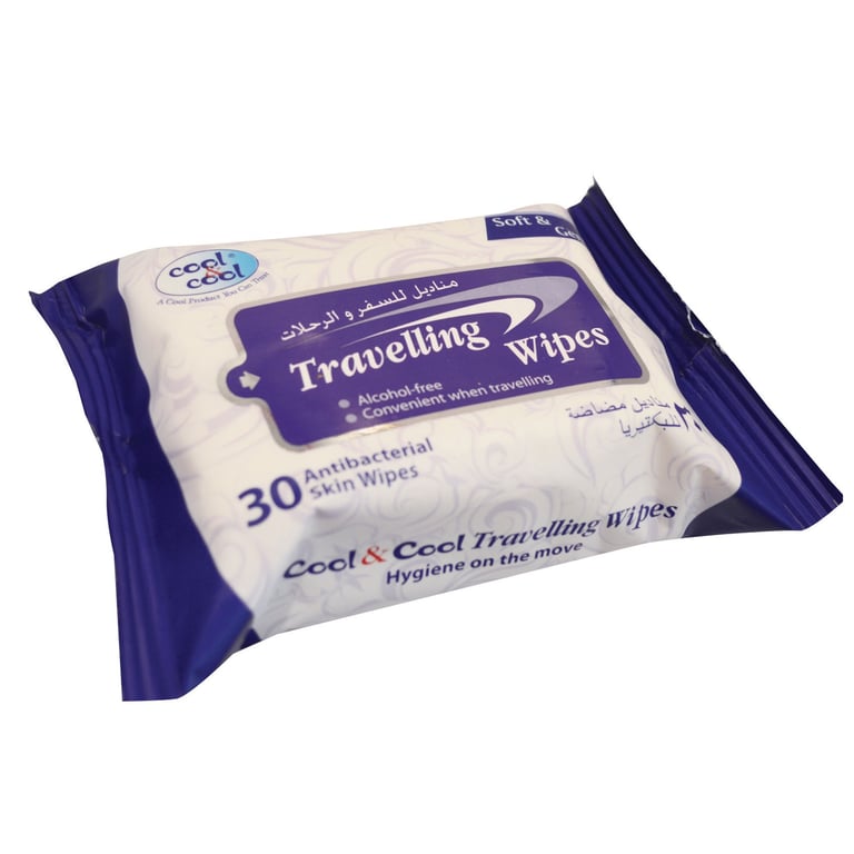 Cool &amp; Cool Travel 30 Wet Wipes