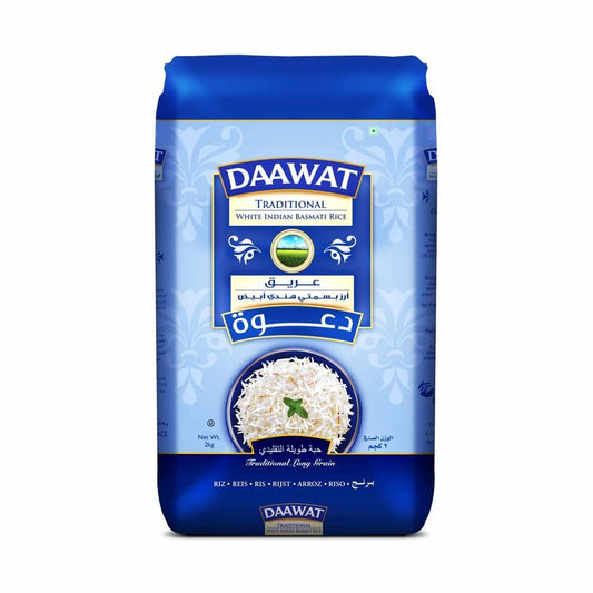 Daawat Traditional White Indian Basmati Rice 2kg