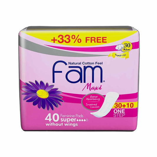 Fam Maxi Sanitary Pad without Wings Super 40 Pads