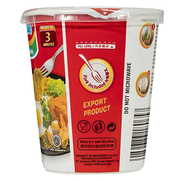 Indomie Mi Goreng Instant Fried Cup Noodles 75g