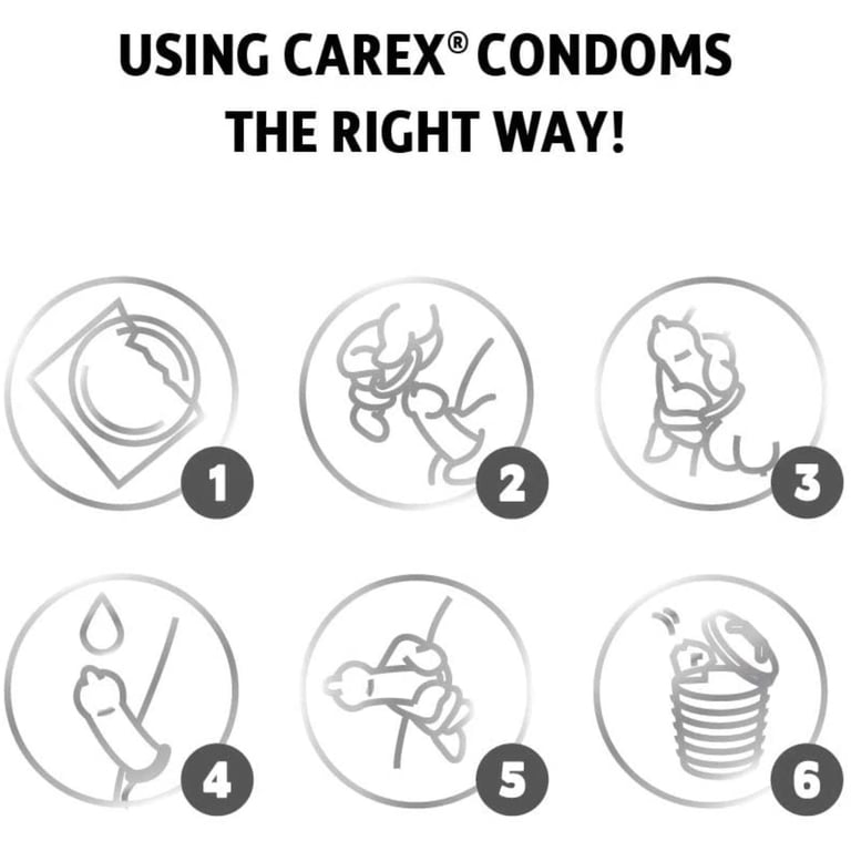 Carex Ribbed Condoms 12 PCS