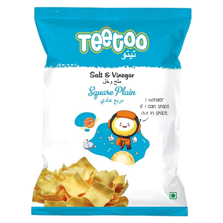 Teetoo Square Plain Salt And Vinegar 16g