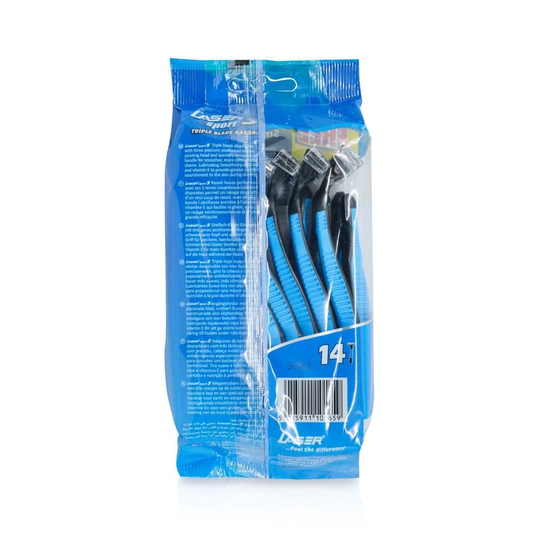 Laser Sport 3 Disposable Razor Blue 14 Razors