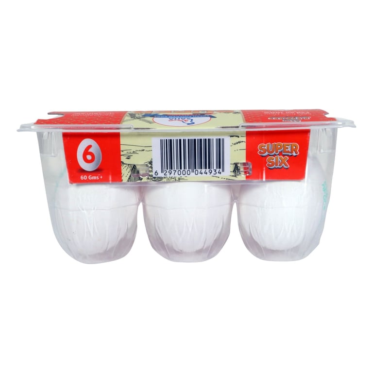 Saha Super Six White Eggs 6 PCS