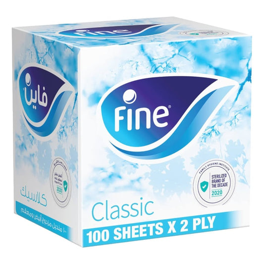 Fine Facial Tissue Cubic Box 100 Sheets X 2 Ply Pack Of 1