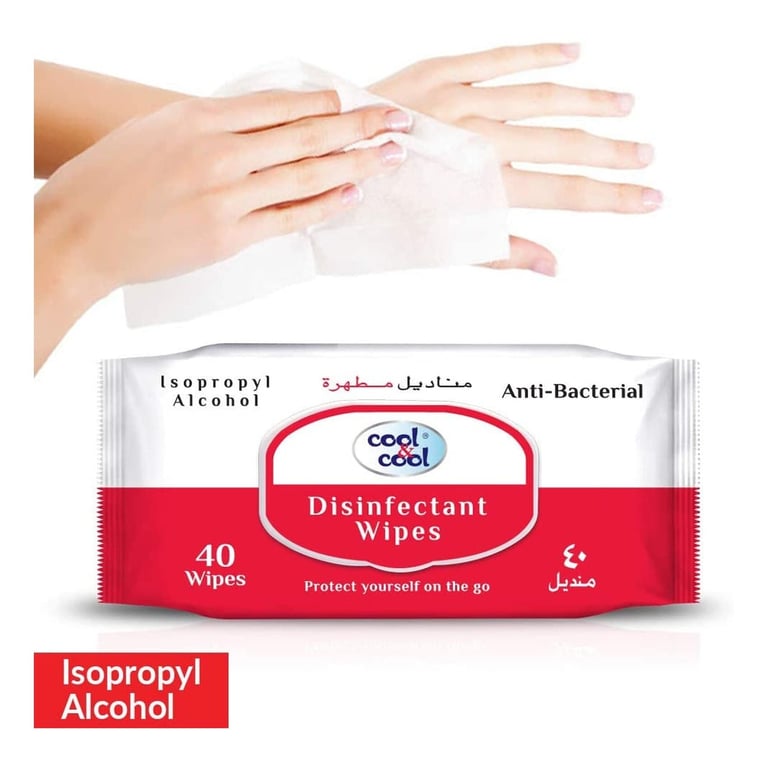 Cool &amp; Cool Anti Bacterial Sanitizing 40 Wipes