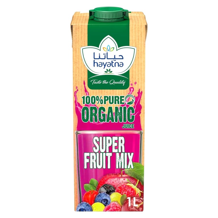 Hayatna 100% Pure Organic Super Fruit Mix Juice 1L