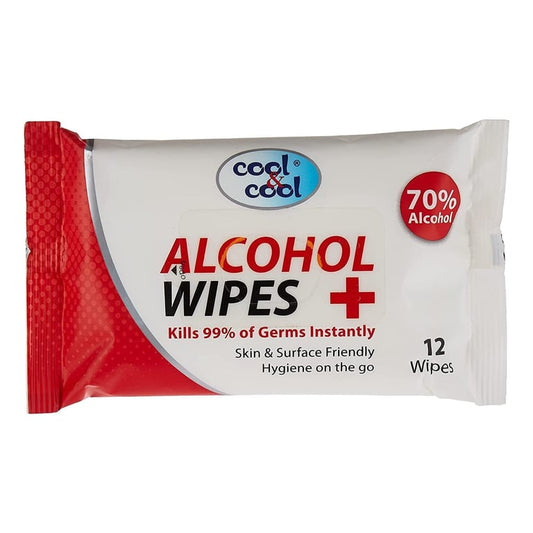 Cool &amp; Cool Anti Bacterial Disinfectant 12 Wipes