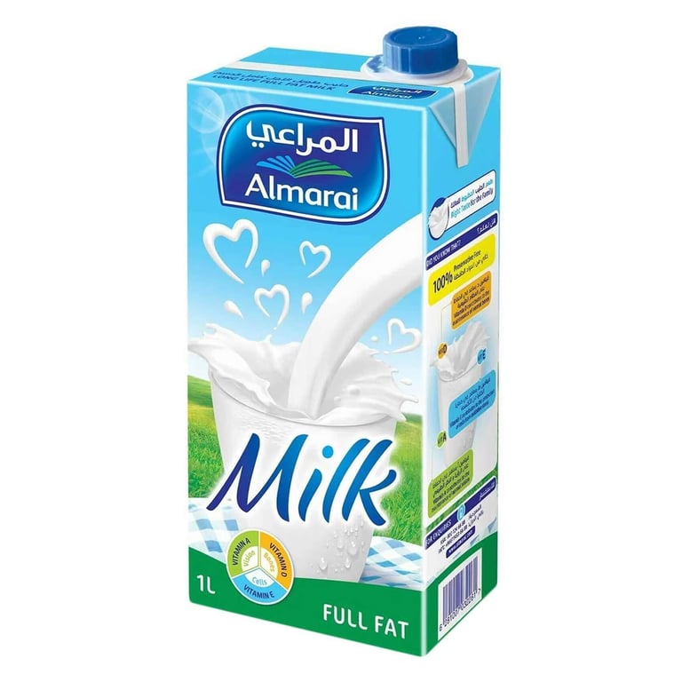 Almarai UHT Full Fat Milk 1L Pack of 4