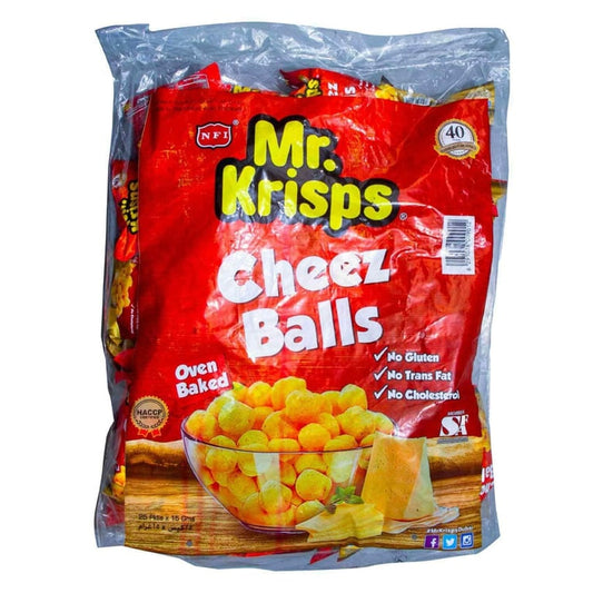 NFI Mr. Krisps Cheez Balls 15g Pack of 25