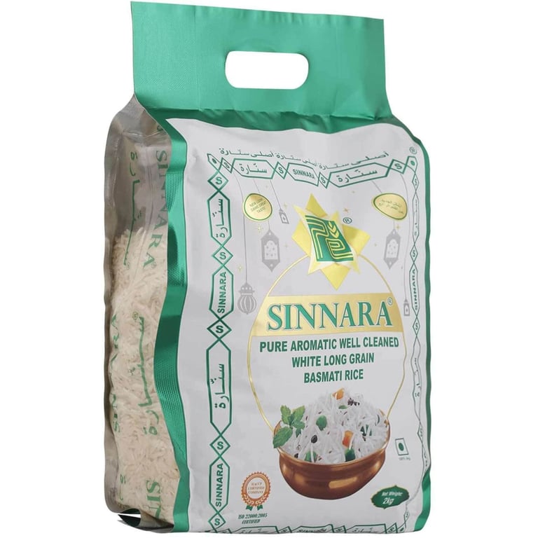 Sinnara Pure Aromatic White Long Grain Basmati Rice 5kg