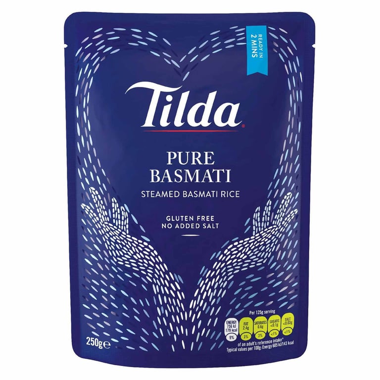 Tilda Pure Basmati Steamed Basmati Rice 250g