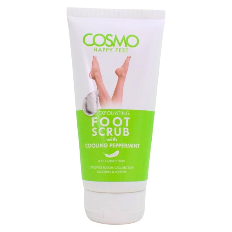 Cosmo Happy Feet Exfoliating Foot Scrub With Cooling Peppermint Clear 150ml