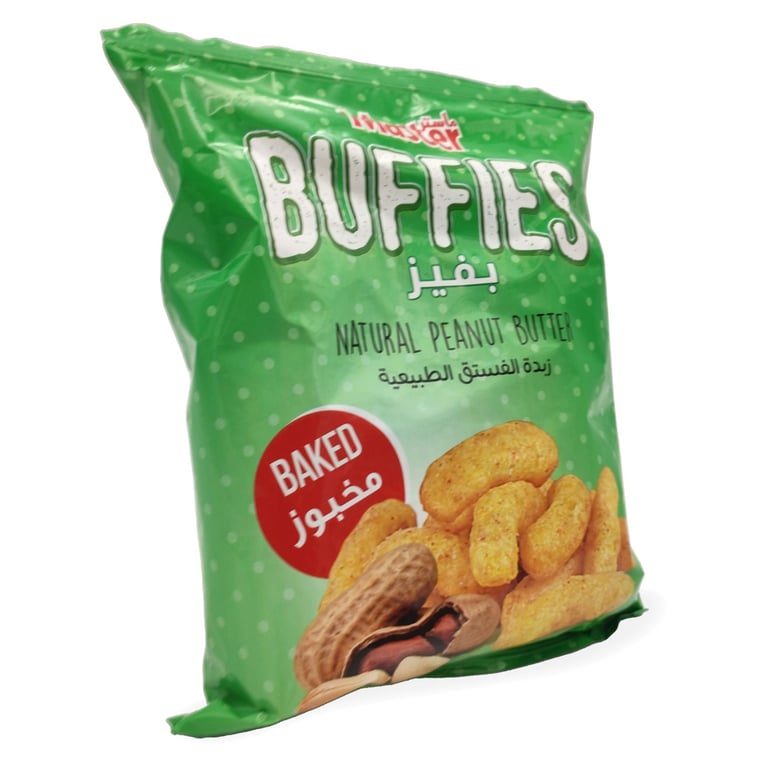 Master Buffies Natural Peanut Butter Baked Corn Puffs 60g