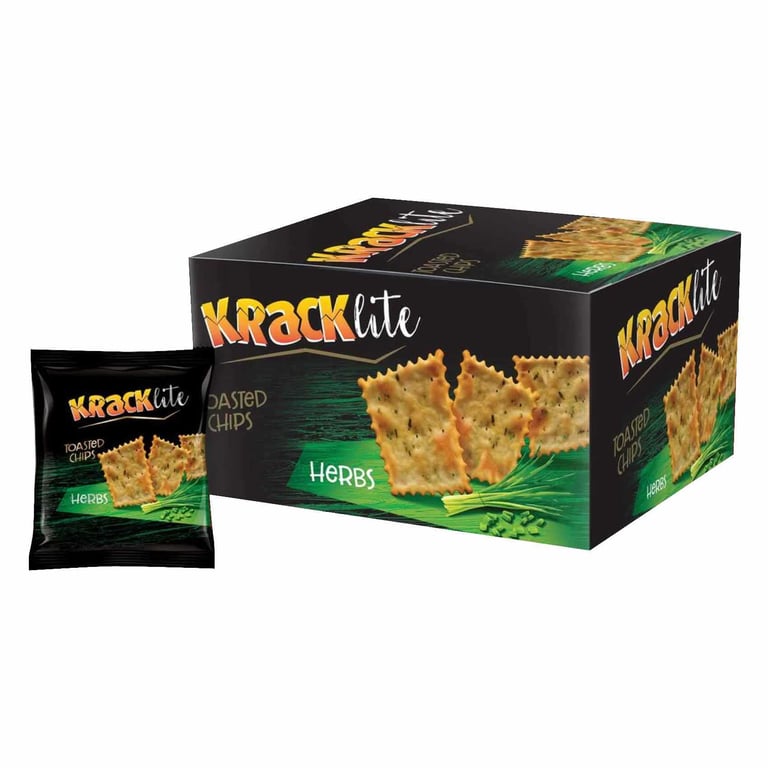 Kracklite Toasted Chips With Herbs 26g Pack of 12