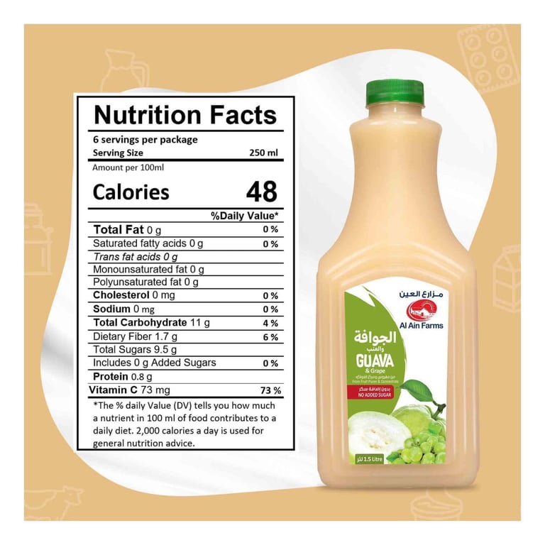 Al Ain Farms Guava And Grape Juice 1.5L