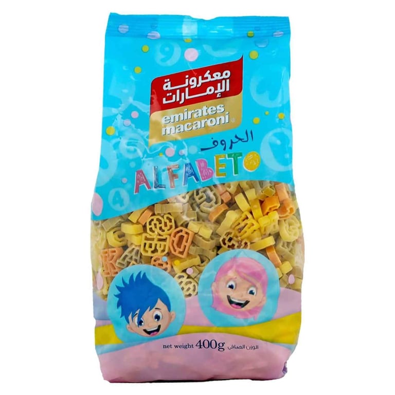 Emirates Macaroni Alphabet Shape Tricolor Pasta 400g