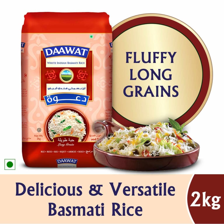 Daawat White Indian Basmati Rice 2kg