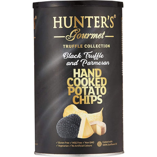 Hunter&#39;s Gourmet Hand Cooked Potato Chips  Black Truffle And Parmesan 150g