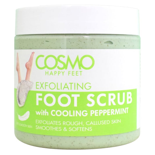 Cosmo Happy Feet Exfoliating Foot Scrub With Cooling Peppermint White 500ml